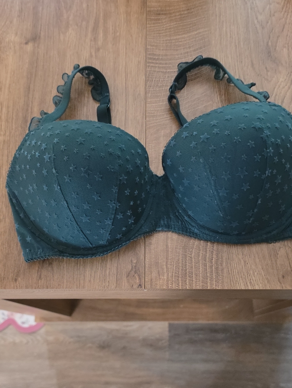 Victoria Secret Green Star-Pattern Push-Up Bra - Women Intimates & Sleepwear